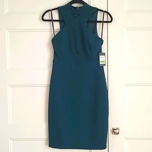 GUESS Emerald choker cutout midi dress
